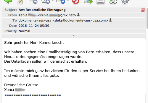 wenn sie möchten, können wir ihre Las Vegas Eheschließung direkt schon von hier aus in der Schweiz eintragen lassen